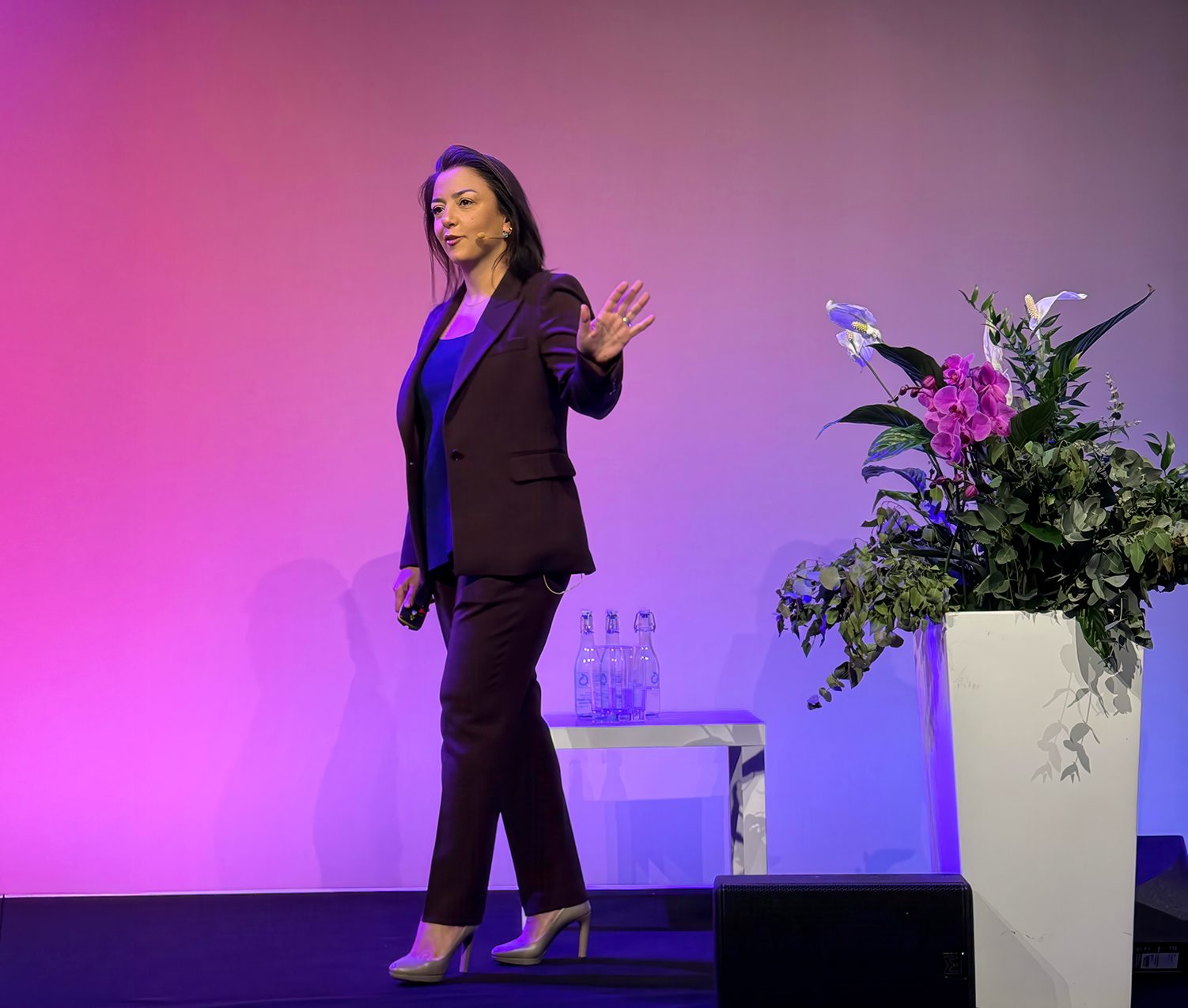 Ani Attamian on stage at World Travel Market